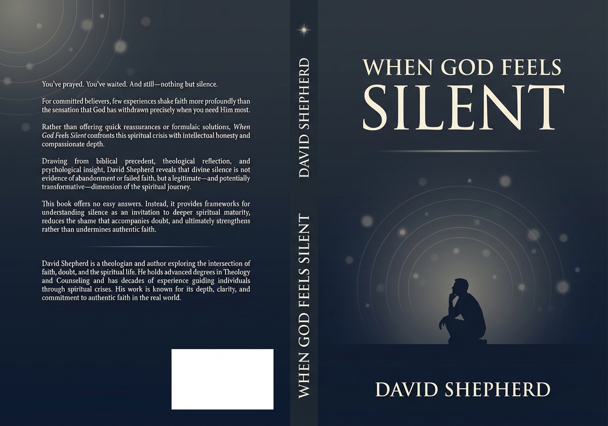 AI-generated sample paperback wrap — When God Feels Silent