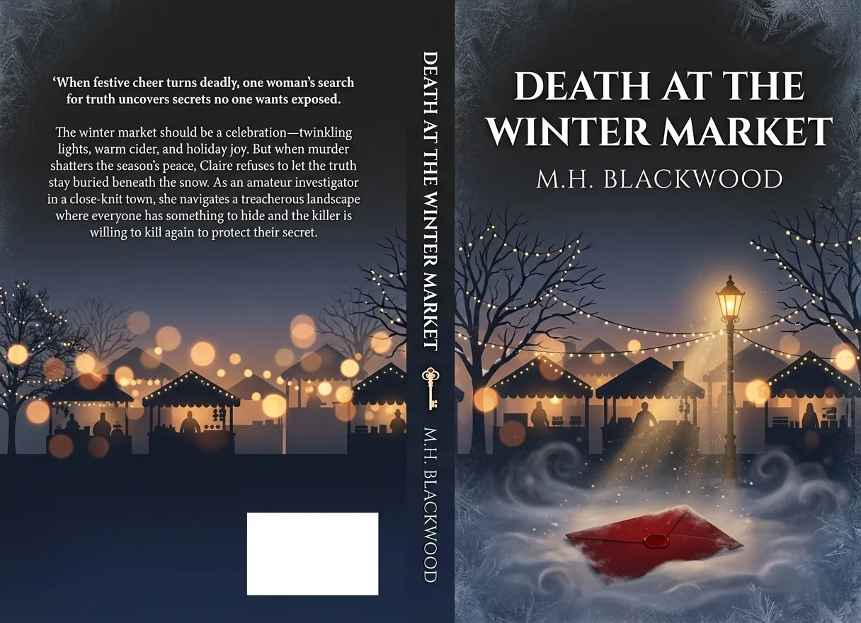 Paperback wrap — Death at the Winter Market
