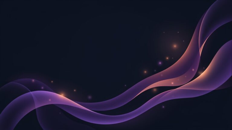 Abstract art with organic flowing purple curves and soft glowing light representing self-help book writing and personal growth guidance