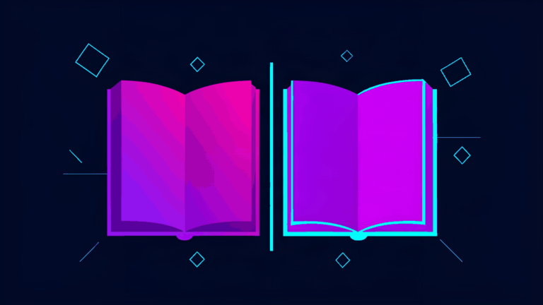 Book Writing Genie vs AI Write My Book comparison - abstract dark theme illustration