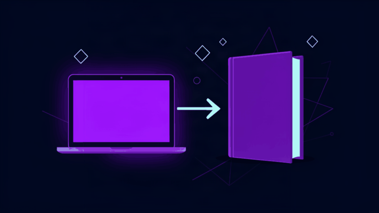 Squibler AI tool vs done-for-you book writing - abstract dark theme illustration